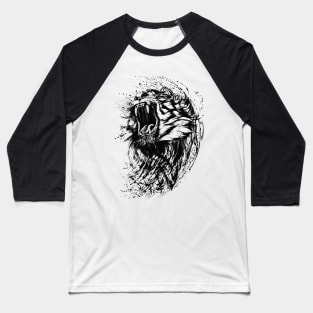 Abstract Wild Cat Tiger Design Baseball T-Shirt